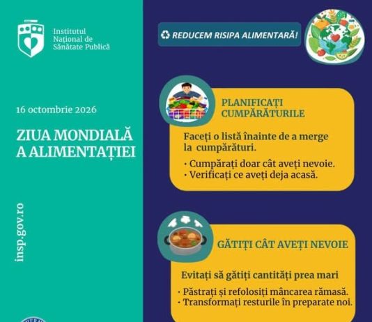 16 OCTOMBRIE – ZIUA MONDIALĂ A ALIMENTAȚIEI
