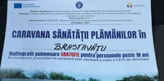 Caravana Sănătății Plămânilor ajunge la Brastavățu. Radiografii gratuite pentru persoanele de peste 18 ani.