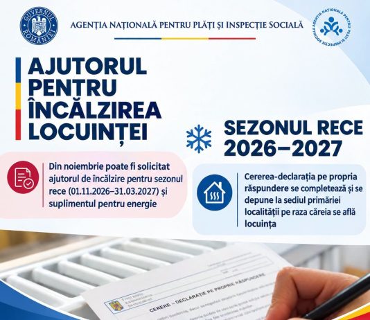 Ajutoare pentru încălzire în sezonul rece 2026–2027. Cine poate beneficia și ce sume se acordă?