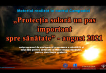 PROTECŢIA SOLARĂ – UN PAS IMPORTANT SPRE SĂNĂTATE!