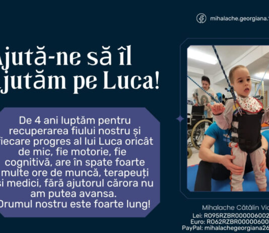 UN COPIL CU PARALIZIE CEREBRALĂ ARE NEVOIE DE AJUTOR