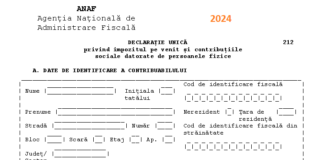 Declarația unică se depune până la data de 25 mai 2024