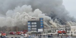 INCENDIU DE PROPORŢII LA O CLĂDIRE DIN SLATINA