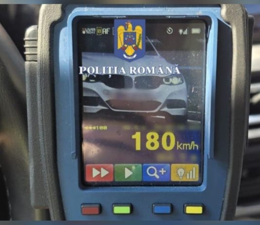 ȘOFERIȚĂ SURPRINSĂ ÎN TRAFIC CU 180KM/H ȘI FĂRĂ PERMIS