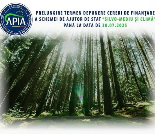 Prelungire termen depunere Cereri de finanțare a schemei de ajutor de stat „Silvo-mediu și climă”