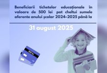 Sprijin educațional 2024–2025: fondurile pot fi utilizate până la 31 august 2025