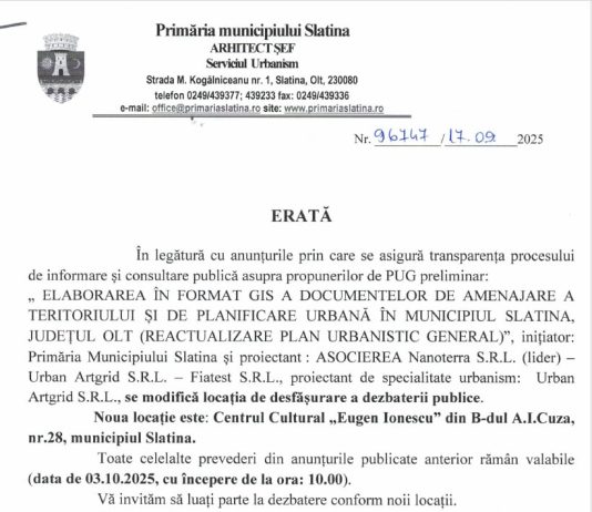 Panou intentie etapa PRELIMINARA – ERATĂ