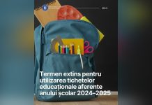 Termen extins pentru utilizarea tichetelor educaționale aferente anului școlar 2024–2025