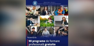 90 programe de formare profesională vor începe în noiembrie, la nivel național