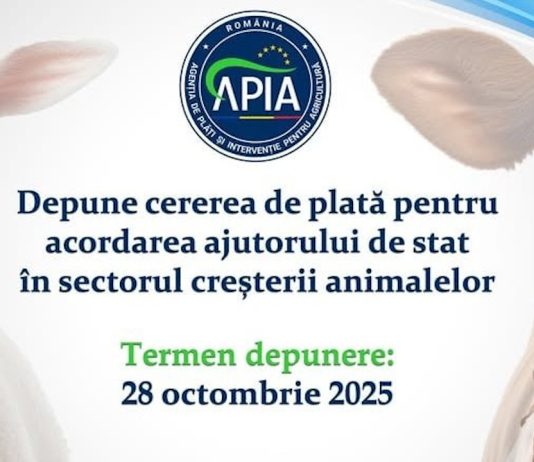 APIA primește Cererile de plată pentru acordarea ajutorului de stat pentru creșterea animalelor