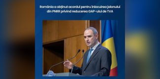 Jalonul privind reducerea gap-ului de TVA va fi înlocuit cu unul nou