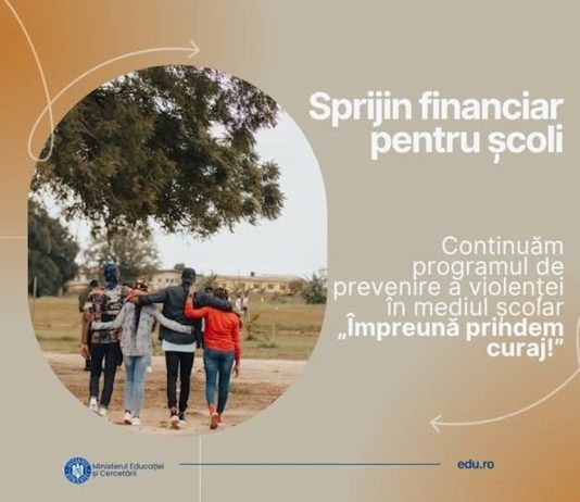 Sprijin financiar pentru activități de prevenire a violenței în mediul școlar
