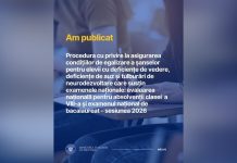 Asigurarea condițiilor de egalizare a șanselor pentru elevii cu deficiențe, la examene
