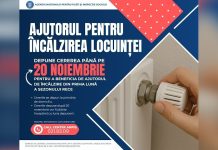 20 noiembrie, termenul-limită de depunere a cererilor pentru ajutorul de încălzire