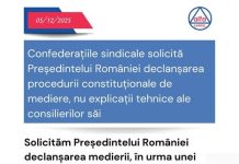 Intalnire cu consilierul prezidential, in urma solicitării adresate Președintelui României de a media conflictul social