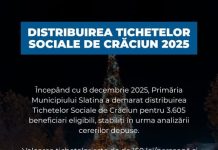 ANUNȚ IMPORTANT – Distribuirea Tichetelor Sociale de Crăciun 2025