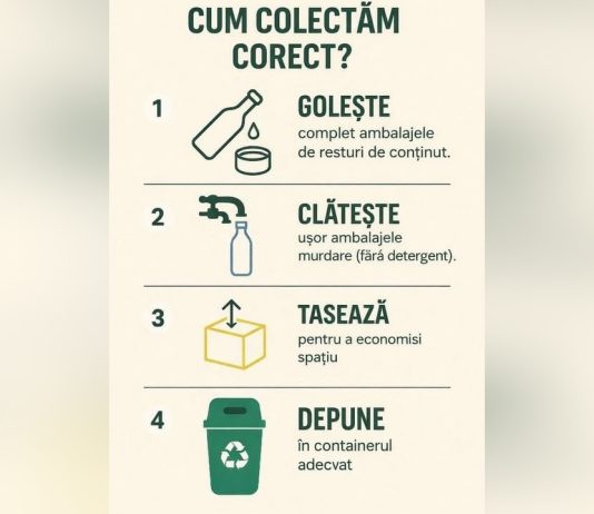 Reciclarea începe cu o sortare corectă a ambalajelor