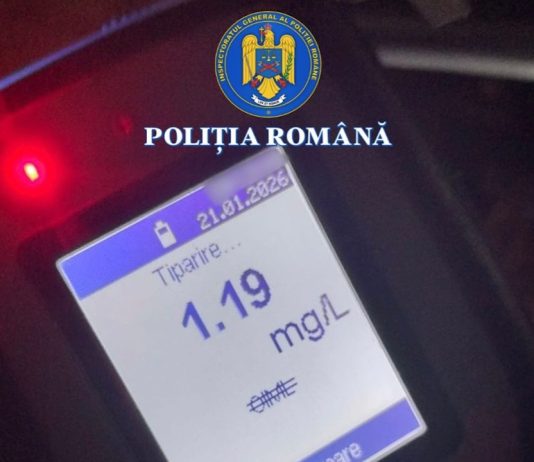 La volan cu 1,19 mg/l alcool pur în aerul expirat