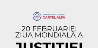 Ziua Mondiala a Justiției Sociale – solicitarile CNS Cartel Alfa