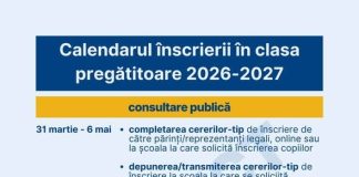 Copilul tău începe școala la toamnă? Consultare publica pentru inscrierea in 2026-2027