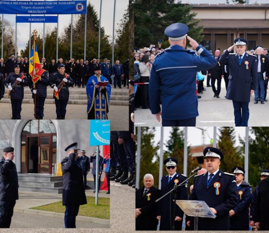 Jurământul militar – cea de-a 43-a serie de școlarizare a Școlii Militare de Subofițeri de Jandarmi „Grigore Alexandru Ghica” Drăgășani
