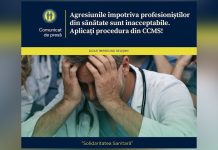 Agresiunile împotriva profesioniștilor din sănătate sunt inacceptabile. Aplicați procedura din CCMS!