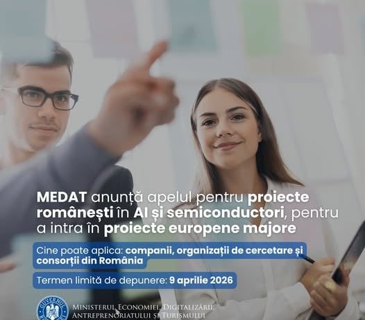 Apel national – Proiecte de interes european comun privind tehnologiile avansate de semiconductori și inteligența artificială