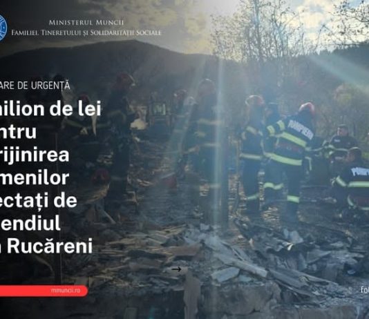 Ajutoare de urgență de 1 milion de lei pentru sprijinirea persoanelor afectate de incendiul din localitatea Rucăreni, județul Vrancea