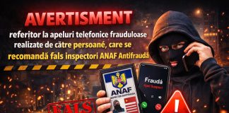 AVERTISMENT: apeluri telefonice frauduloase ale unor persoane care se recomandă inspectori