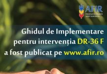 AFIR a publicat noua versiune a Ghidului de implementare a intervenției DR-36 F