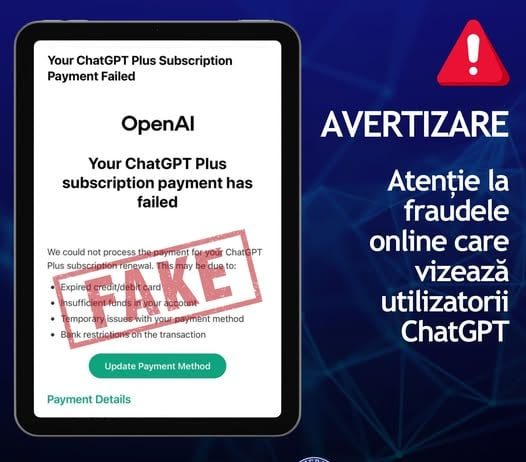 Atenție la fraudele online care vizează utilizatorii ChatGPT!