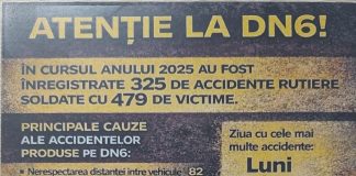 Razie pe DN 6 pentru prevenirea accidentelor