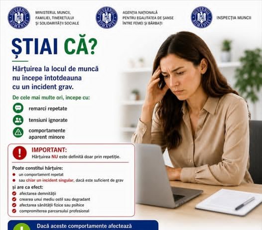 Hărțuirea. Informează-te. Acționează. Protejează-ți drepturile.