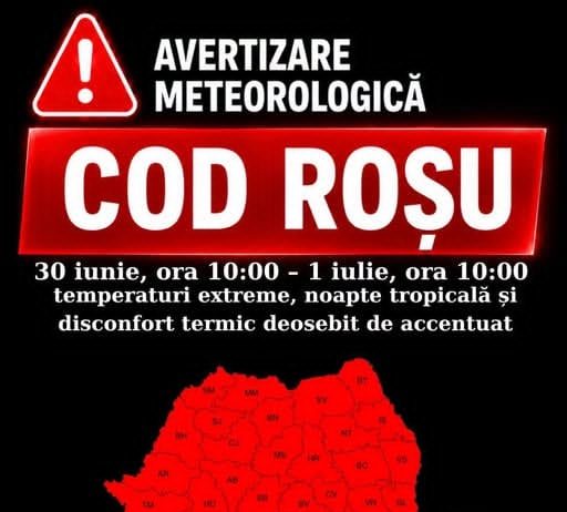 AVERTIZARE METEOROLOGICĂ – Temperaturi extreme