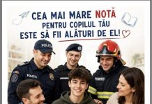 „Cea mai mare notă pentru copilul tău este să fii alături de el! Niciun examen nu merită un copil pierdut!”