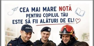 „Cea mai mare notă pentru copilul tău este să fii alături de el! Niciun examen nu merită un copil pierdut!”