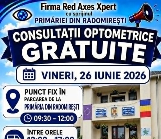 Consultații optometrice gratuite pentru locuitorii din Radomirești