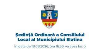 Consiliul Local Slatina se întrunește astăzi. „Primul meu ghiozdan” și premierea elevilor cu media 10, pe ordinea de zi.