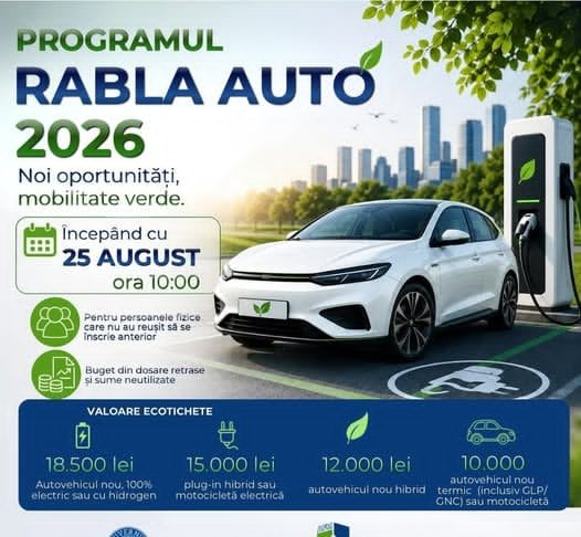 Noi inscrieri in Programul Rabla Auto 2026