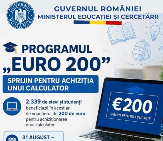 Peste 2 300 de elevi și studenți beneficiază de sprijinul de 200 de euro pentru achiziția unui calculator