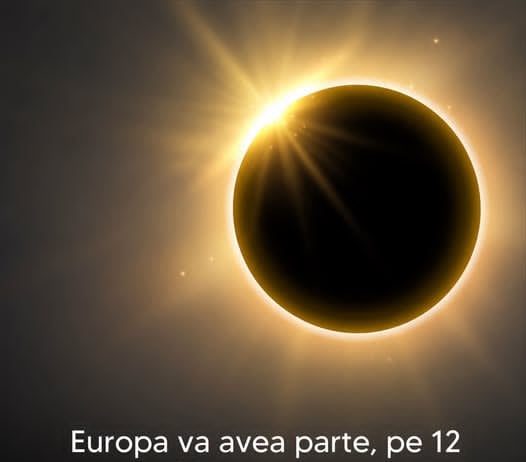 12 august 2026, un moment spectaculos: eclipsa totală de Soare.