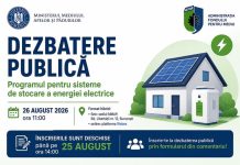 DEZBATERE PUBLICĂ privind Programul pentru sisteme de stocare a energiei electrice