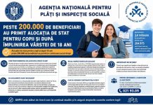 Alocație de stat pentru copii și după 18 ani: peste 200.000 de beneficiari au primit acest drept pentru anul școlar 2025-2026