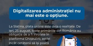 Taxele și impozitele locale, plătite online la Slatina
