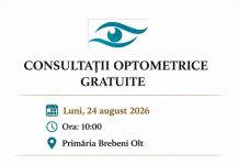 Consultații optometrice gratuite pentru locuitorii comunei Brebeni.