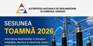 Sesiunea TOAMNĂ 2026 – autorizare în domeniul instalațiilor electrice