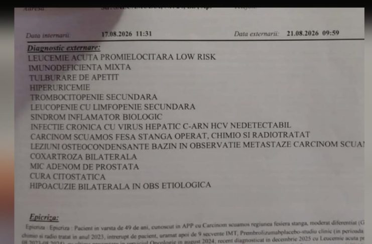 „Un simplu share poate face diferența”. Apel pentru un bărbat de 49 de ani care luptă cu leucemia