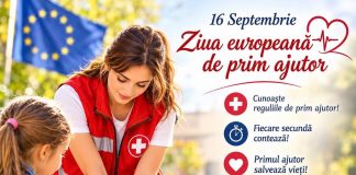 PRIMUL AJUTOR POATE FACE DIFERENȚA DINTRE VIAȚĂ ȘI MOARTE. 16 SEPTEMBRIE, ZIUA EUROPEANĂ DE PRIM AJUTOR.