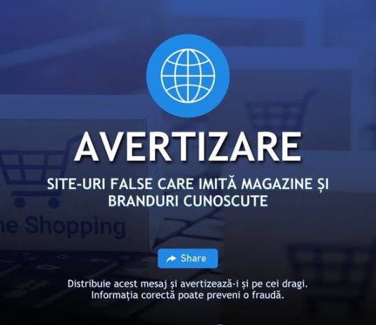 Atenție: site-uri false care imită magazine și branduri cunoscute