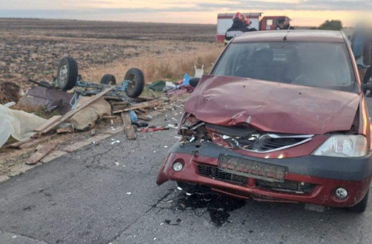 Accident cu trei victime pe DJ 546A, în afara localității Văleni